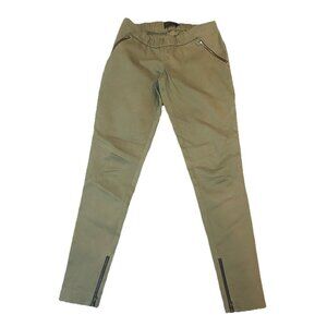 Hatch Maternity Pants Skinny Zipper Ankle Pocket Olive Green Size 1 Small